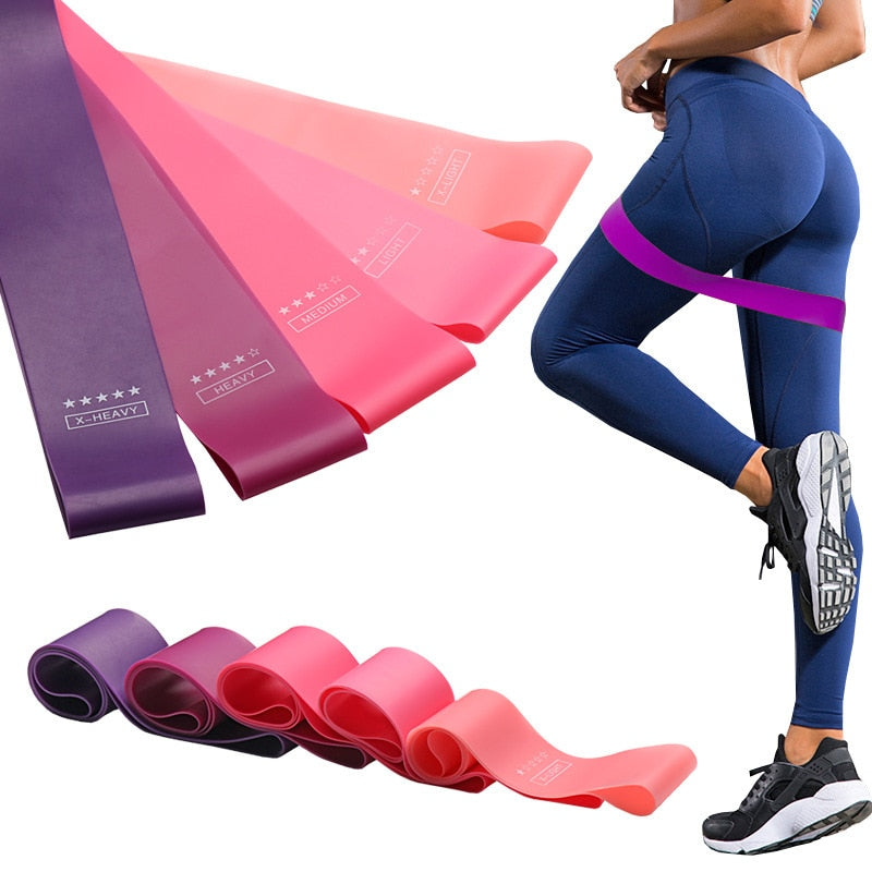 Kit 5 Faixas Elásticas Para Exercícios Físicos